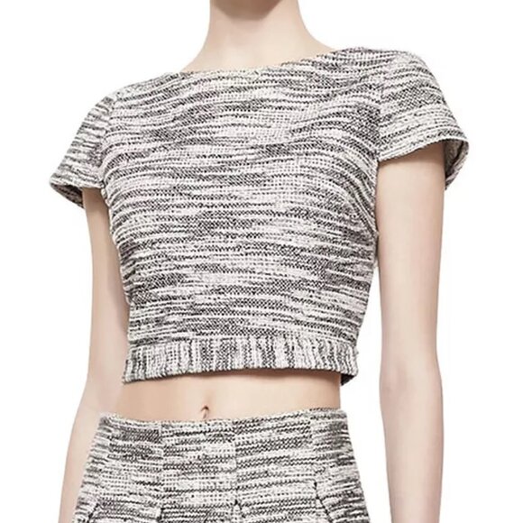Alice + Olivia Elenore Fitted Tweed Crop Top ASO Taylor Swift - Picture 4 of 10